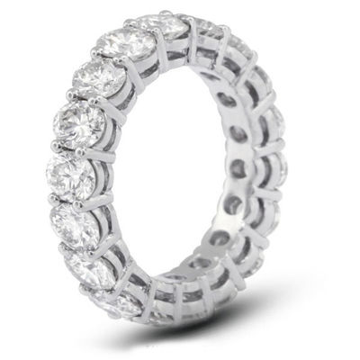 925 plata esterlina 4mm CZ Eternity Band Anillo Eco-amigable Sí Revestimiento Oro rosa
