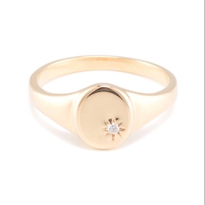 Anillo de sello de girasol de oro Vermeil 18K con diseño minoritario en plata esterlina 925