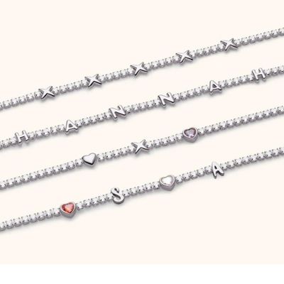 OEM clásico de latón collar de estrella de tenis collar con piedras de zircón cúbico brillante