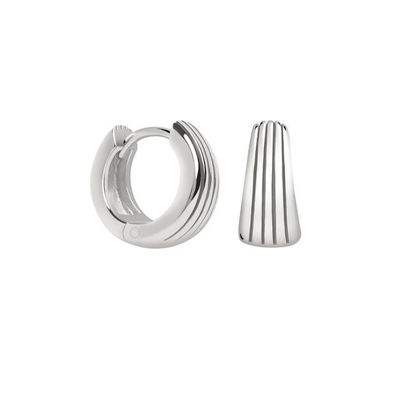 ECO 925 de plata esterlina, pendientes de abrazos de oro blanco para el aniversario