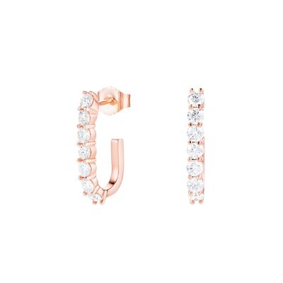 Tendencia 925 de plata 14k de oro Tendencia Bend Stud aretes para mujeres Chicas Joyería