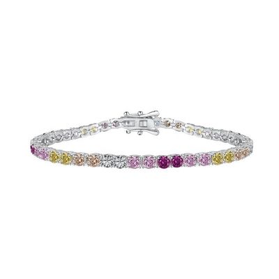 Brazalete de tenis de plata esterlina 925 para mujeres