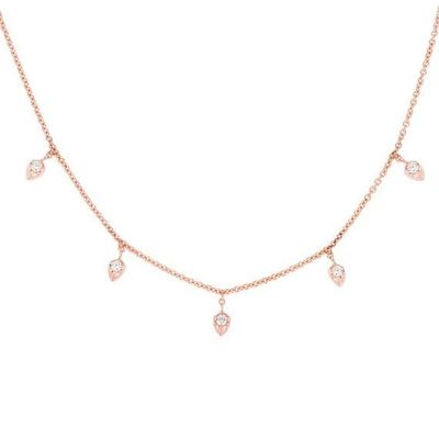 18K de oro Revestido de la cadena 925 de plata esterlina Collar fino para mujeres diseño de corte de princesa