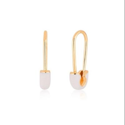 925 de plata esterlina de moda femenina con pendientes adornados con acabado de gota de esmalte azul