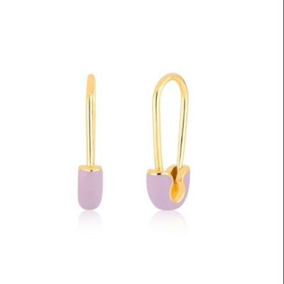 925 de plata esterlina de moda femenina con pendientes adornados con acabado de gota de esmalte azul