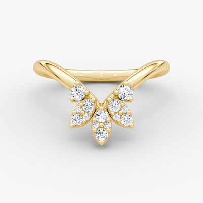 Nuevos llegados diseñan elegantes anillos de plata de 925 libras de oro de 18 quilates con coronas de pétalos
