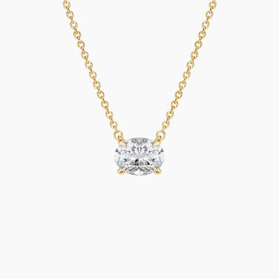 Corte ovalado 5A Circonia cúbica blanca colgante de piedra preciosa brillante collares para mujeres joyas clásicas