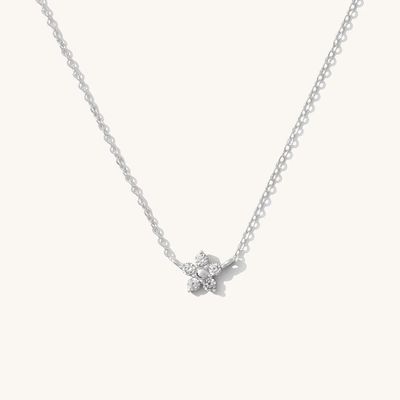 Collar de plata de ley 925 OEM / ODM para mujer sin piedra principal