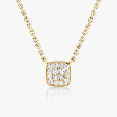 Collar de colgante de zirconia cúbico de plata esterlina 925