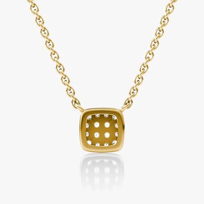 Collar de colgante de zirconia cúbico de plata esterlina 925