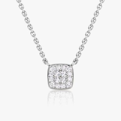 Collar de colgante de zirconia cúbico de plata esterlina 925