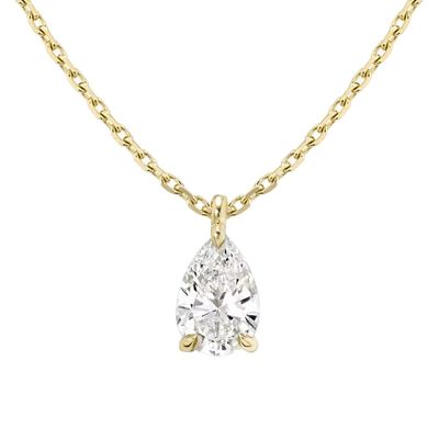 Collar de peras cortadas en zircón de plata esterlina 925 para mujeres