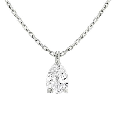 Collar de peras cortadas en zircón de plata esterlina 925 para mujeres