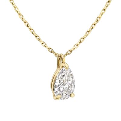 Collar de peras cortadas en zircón de plata esterlina 925 para mujeres