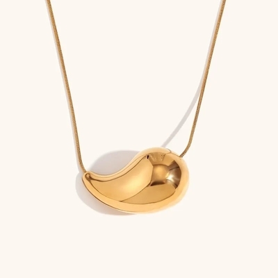 Collar de lágrimas de oro de 18K personalizado 45+5cm Collar de lágrimas de latón