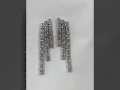 Collar de tenis de piedra blanca ovalada