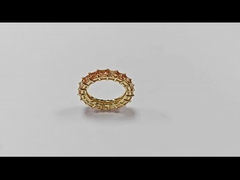Anillo de bodas de circo cuadrado de champán