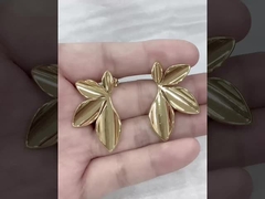 Cerechos de croissant con cúpula de oro 18K Revestido de plata Croissant con cúpula de oro