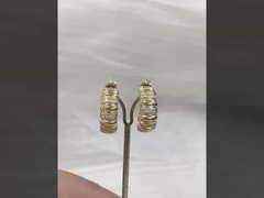 Eco-amigable 18K Revestido de Oro Multi Pequeños puntos de cuentas de aro de aro para mujeres niñas 2021