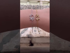 Brazalete de elefante de plata 925 con tecnología de micro inserción y diamante blanco CZ