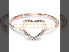 Moda 925 de plata esterlina Anillo de mujer Joyería Producto personalizado Tipo religioso Ninguno